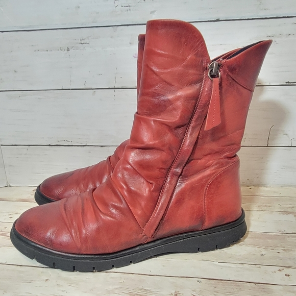 Miz Mooz Danny Women's Mid-Calf Boot Antique Red EU 39 - Picture 2 of 10